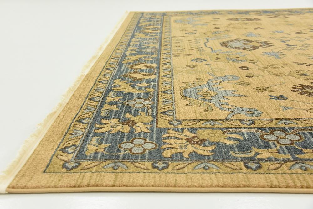Lathan - Blue Border Gold Rug - Nordic Side - feed-cl0-over-80-dollars, unique-loom, us-only, us-ship