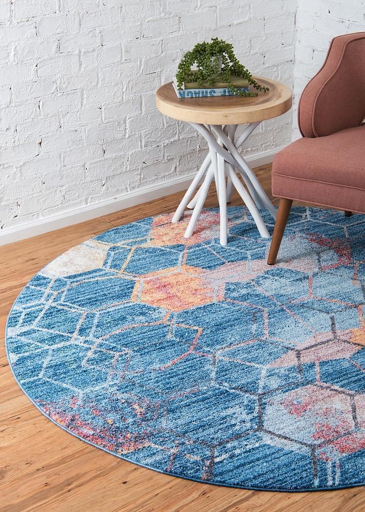 Reuben - Hexagon Pattern Color Blend Rug - Nordic Side - feed-cl0-over-80-dollars, unique-loom, us-only, us-ship
