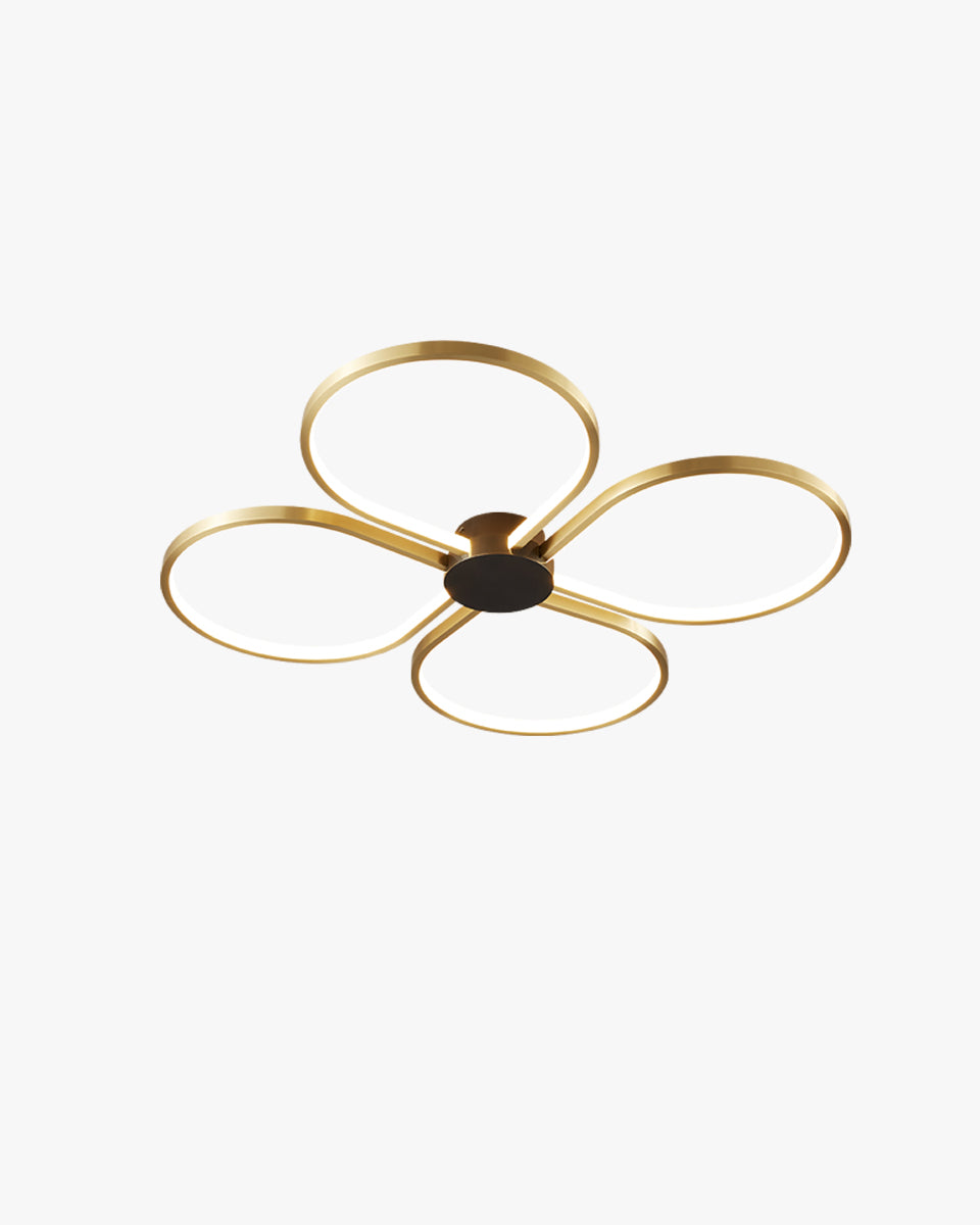 WOMO Clover Flower Brass Flush Mount Ceiling Light-WM1070