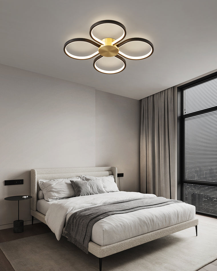 WOMO Clover Flower Brass Flush Mount Ceiling Light-WM1070