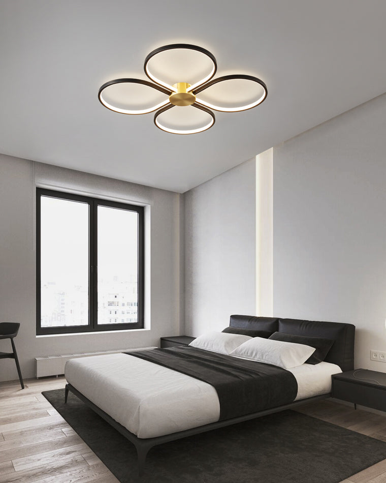 WOMO Clover Flower Brass Flush Mount Ceiling Light-WM1070