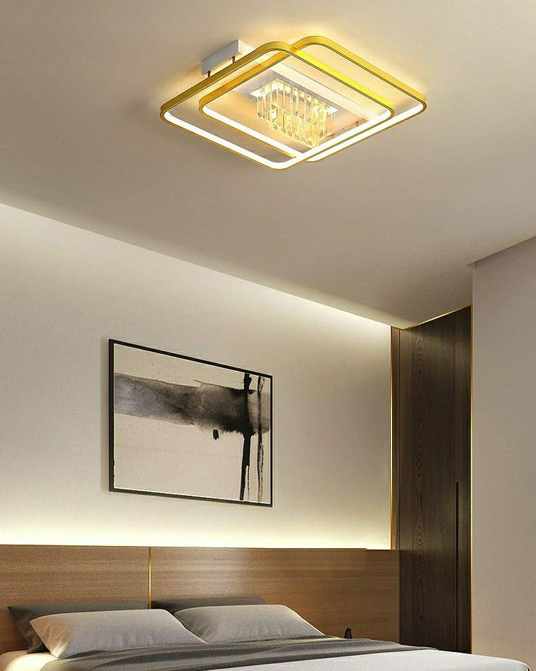 WOMO Crystal Square/Circular LED Ceiling Light-WM1071