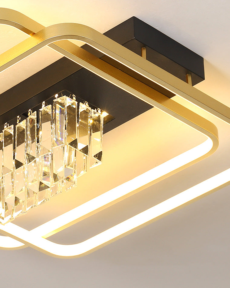 WOMO Crystal Square/Circular LED Ceiling Light-WM1071