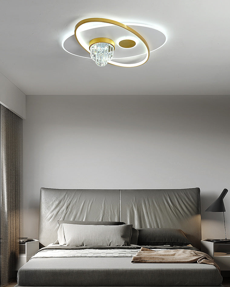 WOMO Oval Crystal Ceiling Light-WM1072
