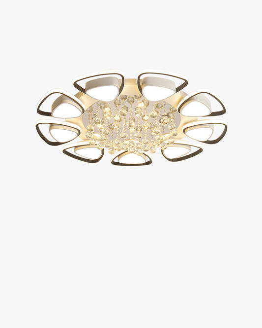 WOMO Big Flower Crystal Flush Mount Ceiling Light-WM1075