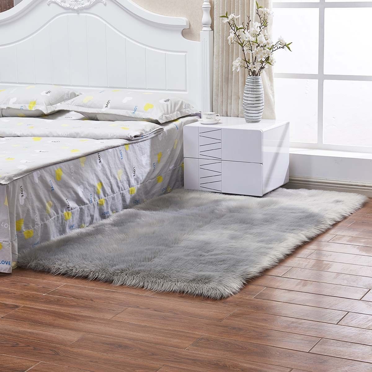 Faux Sheepskin Rug - Nordic Side - 12-07, area-rug, feed-cl0-over-80-dollars, hallway-runner, large-rug, modern, modern-rug, shaggy-rug