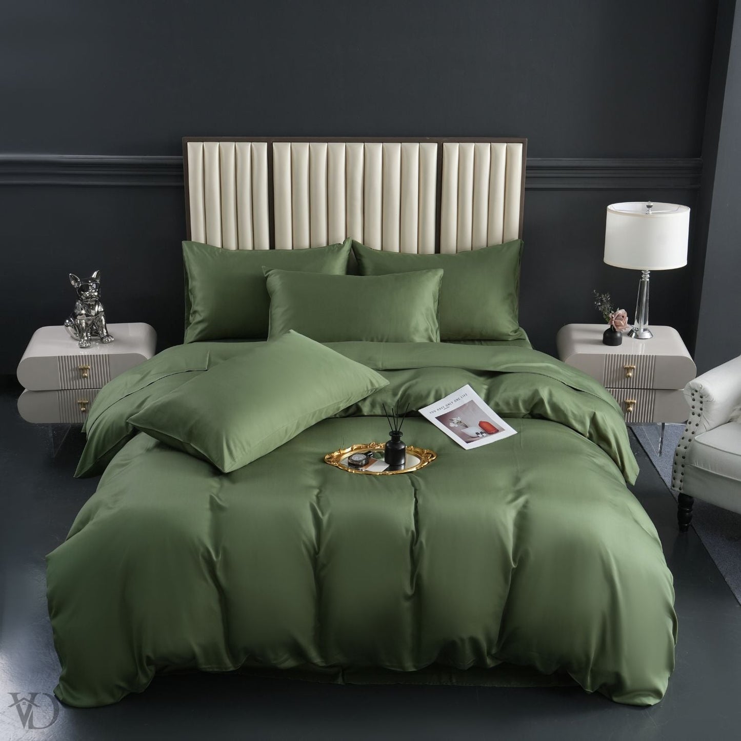 Green Dream Olive Luxury Bamboo Bedding Set