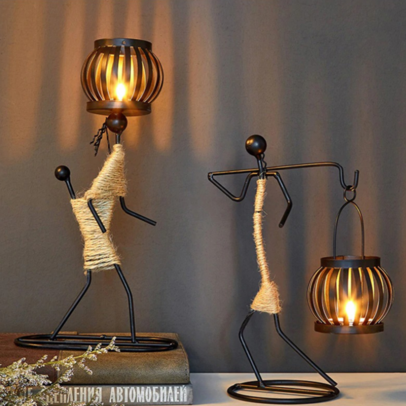 HomeQuill‚Ñ¢ Tribal Candle-Holding Figurine - Nordic Side - 