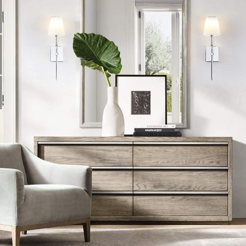 Pires Brass/Copper Wall Sconce - Fabric Shade