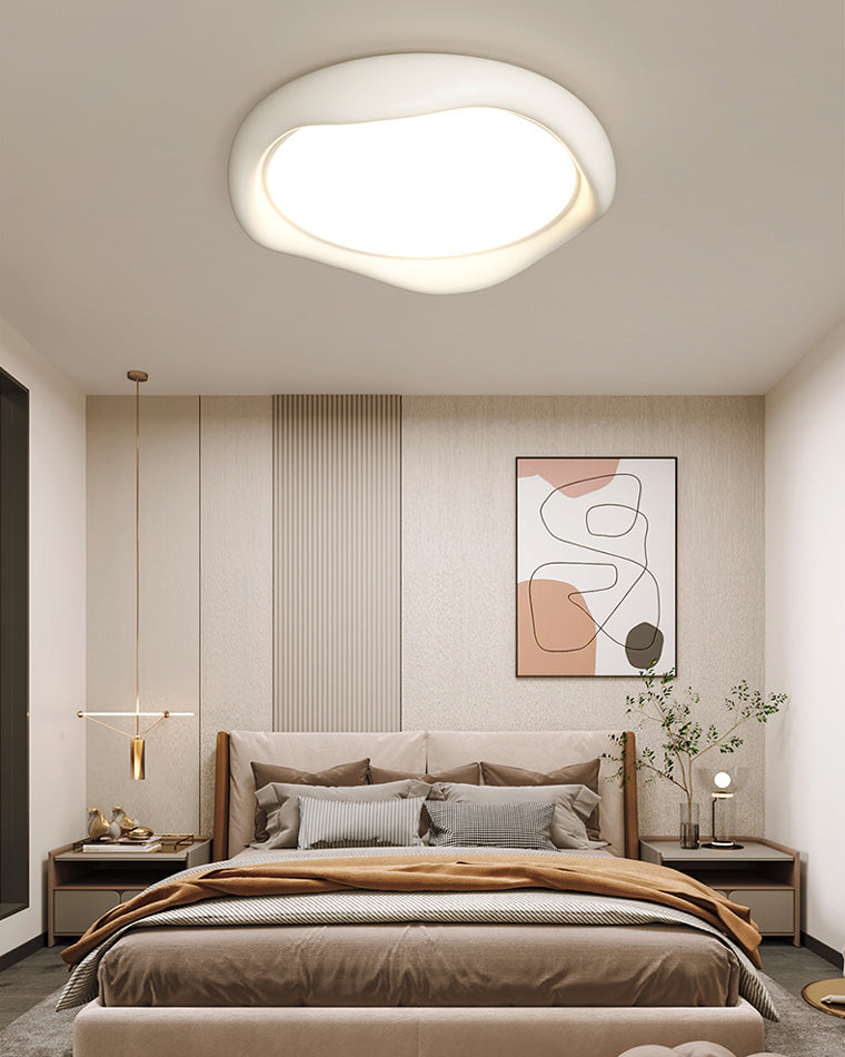 WOMO White Wavy Round Ceiling Light-WM1109