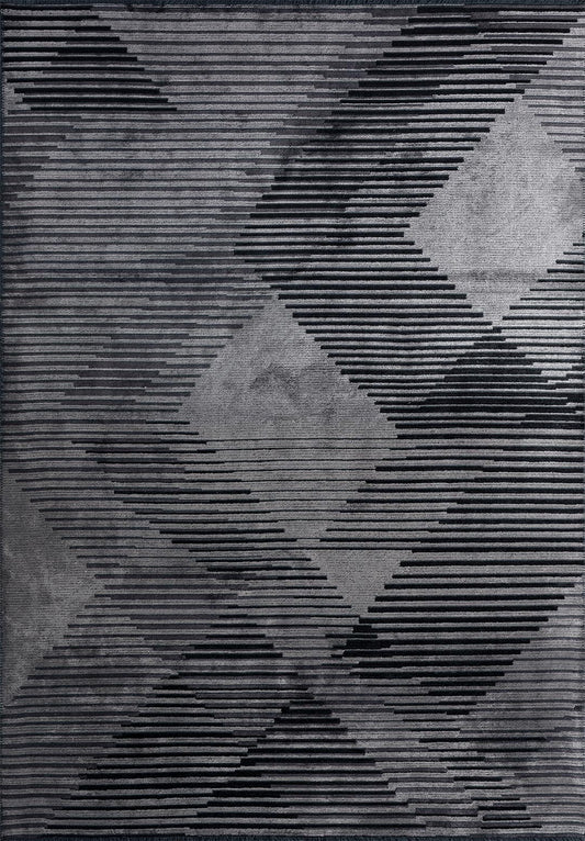 Barcelona Charcoal - Black Rug