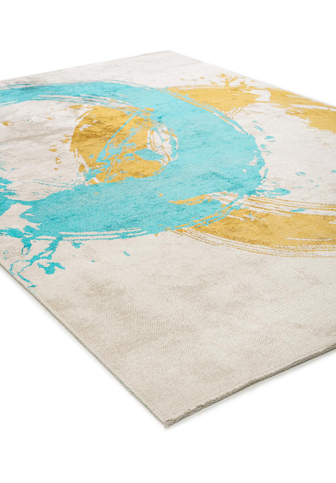 Madrid Turquoise - Yellow Rug