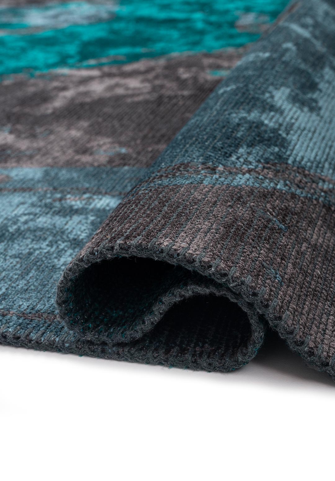 Madrid Dark Turquoise - Charcoal Rug
