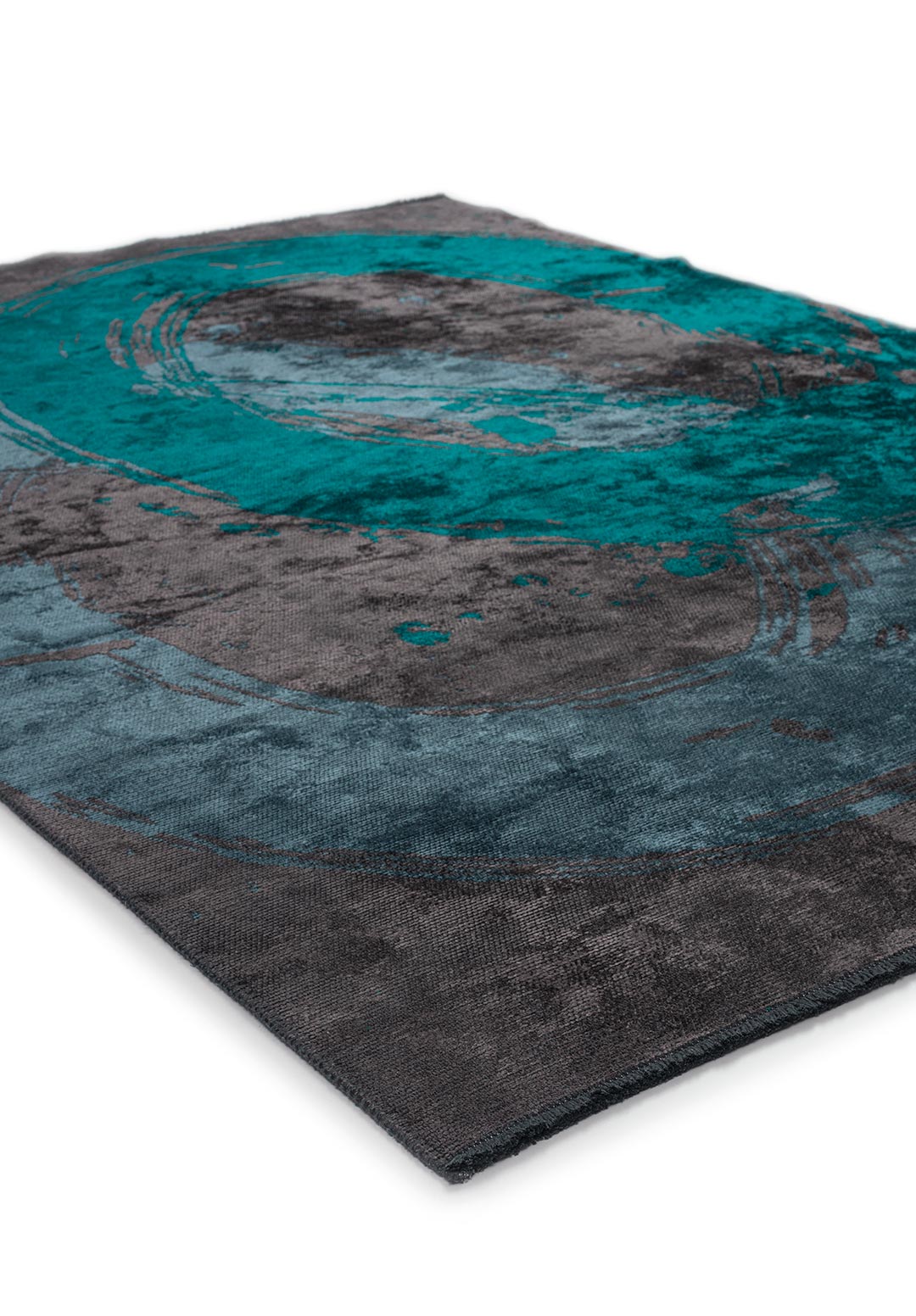 Madrid Dark Turquoise - Charcoal Rug