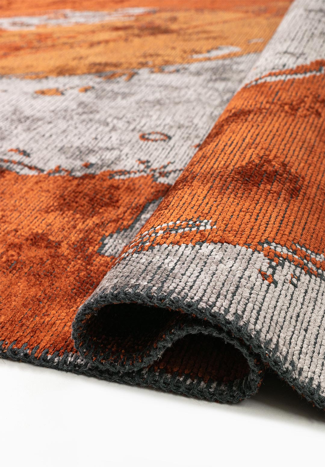 Madrid Rust - Light Grey Rug