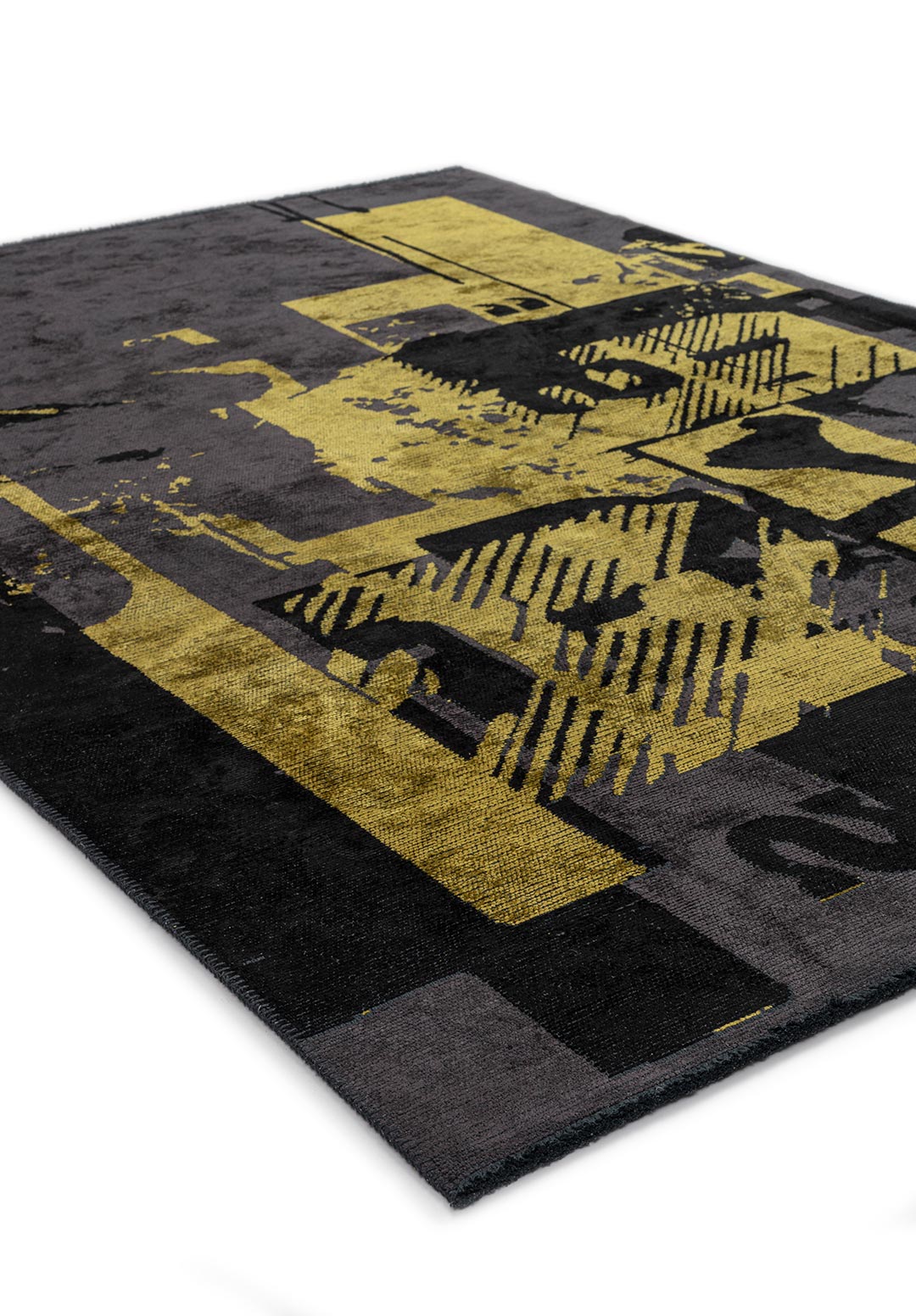 Bilbao Black - Yellow Rug
