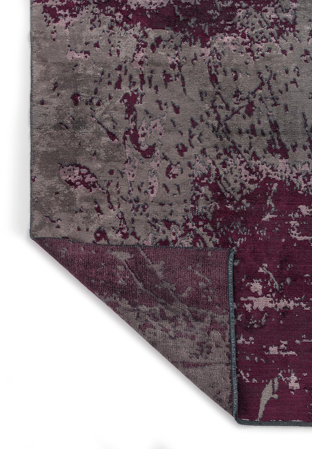 Mallorca Dark Damson - Dark Grey Rug