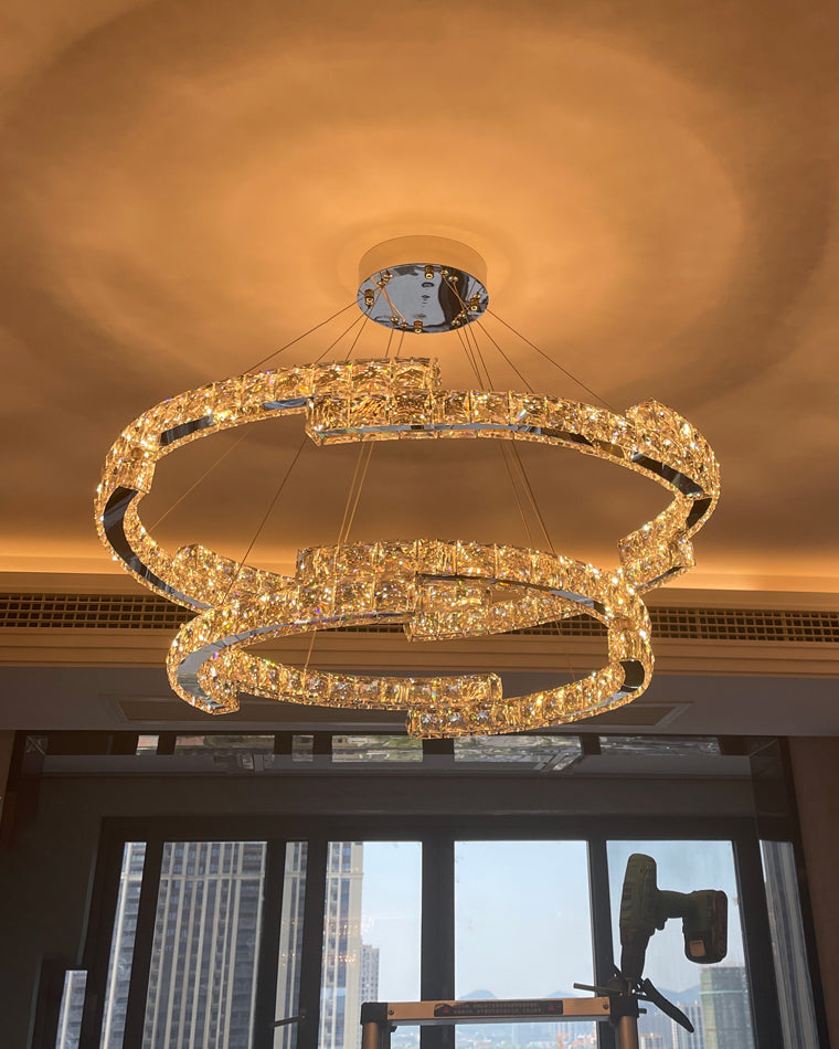 WOMO Circular Led Crystal Chandelier-WM2399