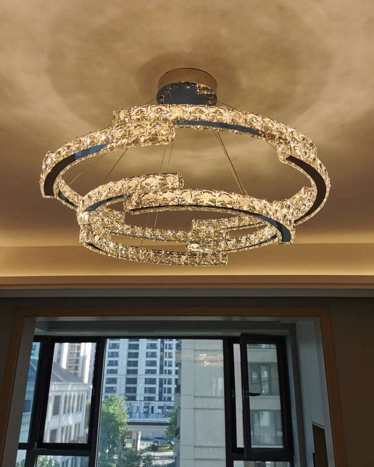 WOMO Circular Led Crystal Chandelier-WM2399