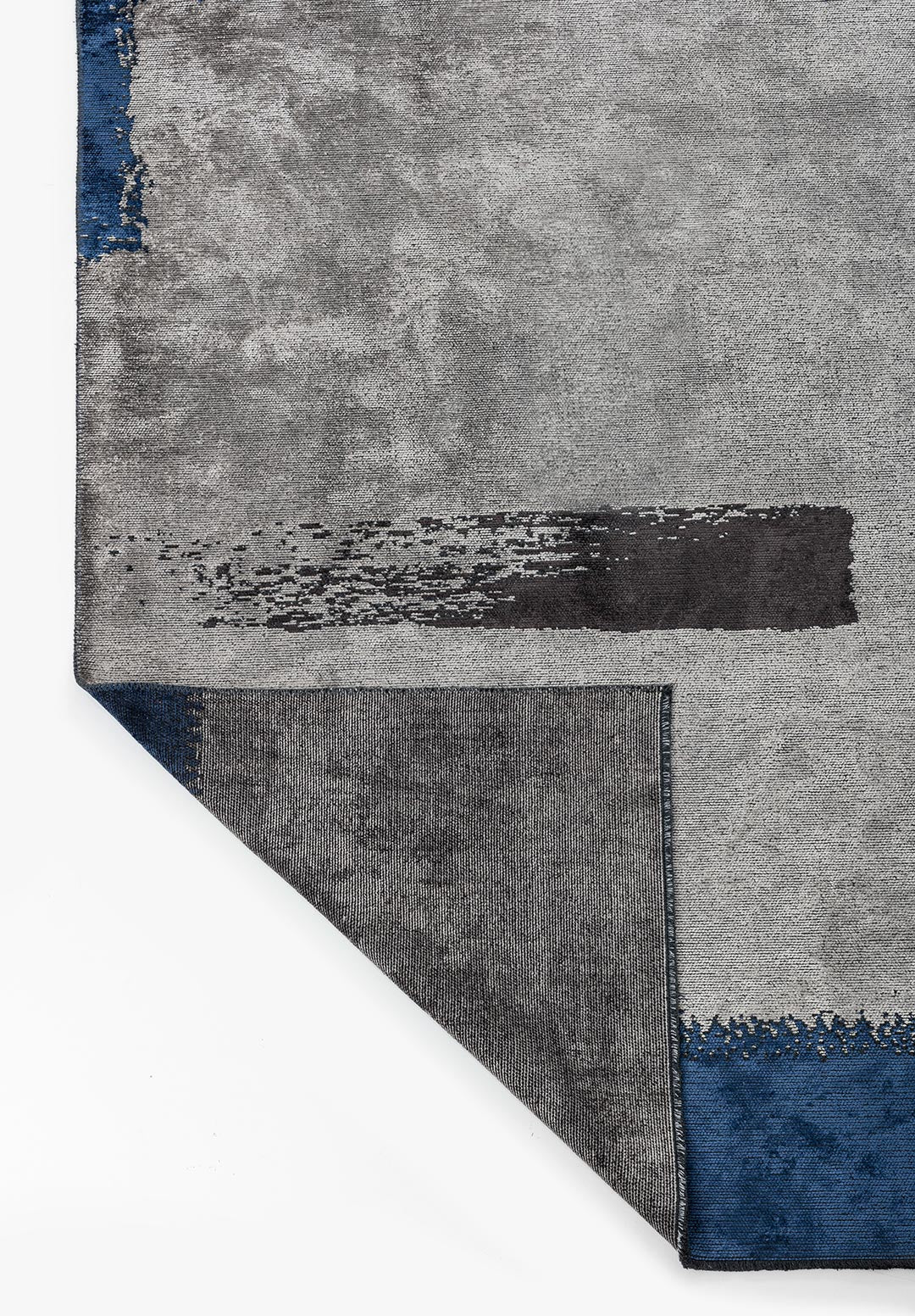 Malaga Navy Blue - Light Grey Rug