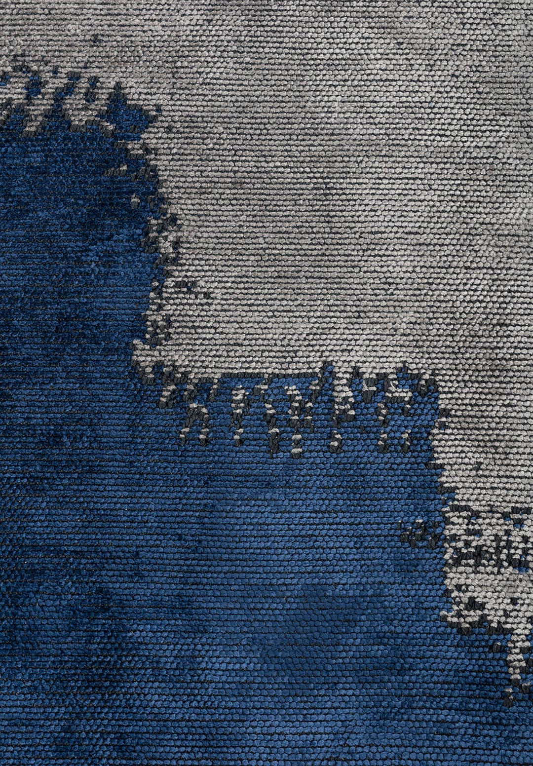 Malaga Navy Blue - Light Grey Rug