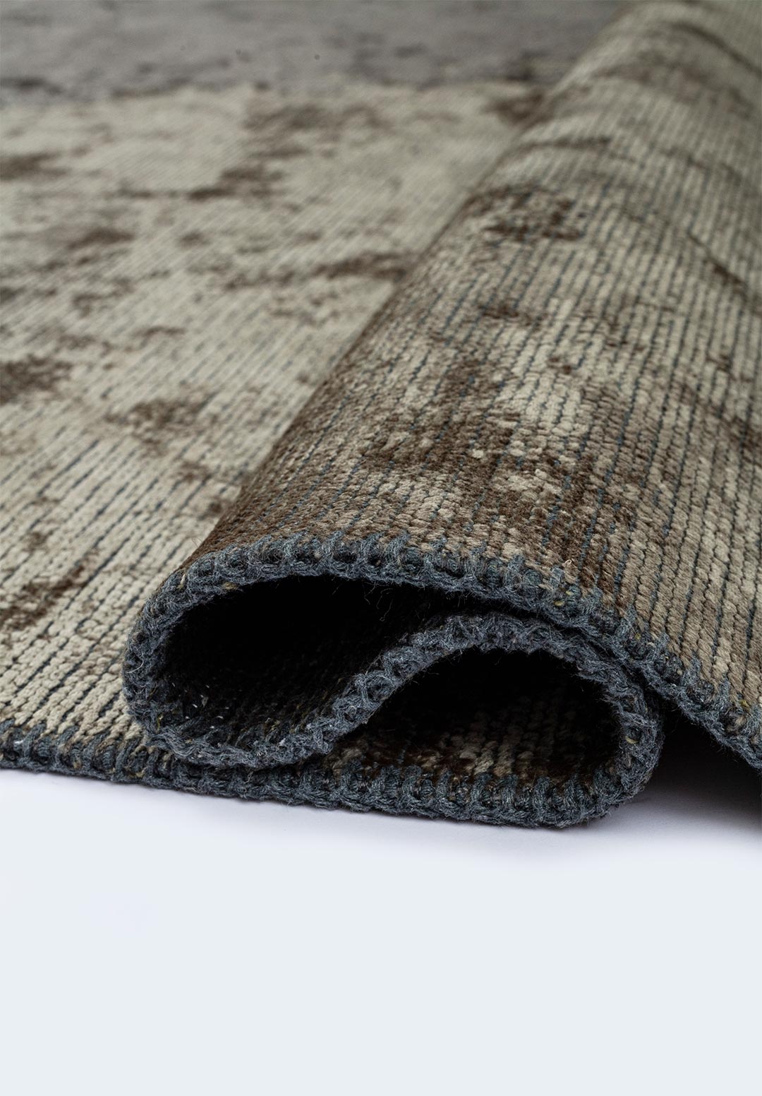 Monaco Anthracite - Khaki Rug