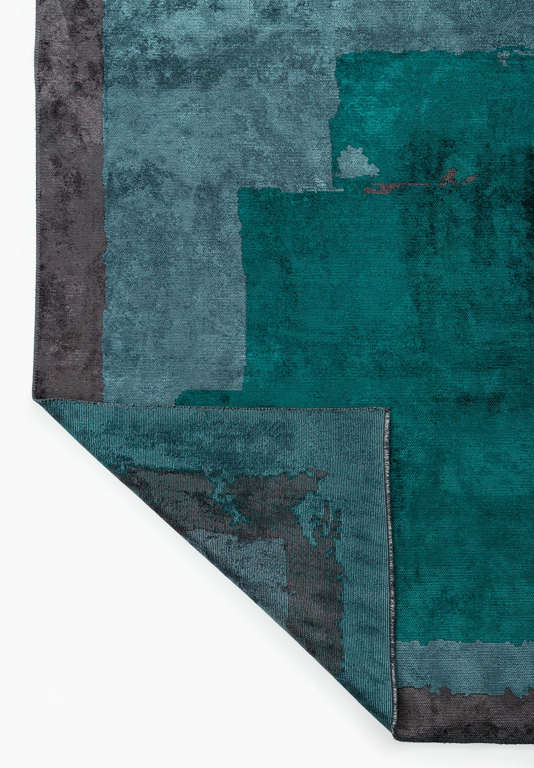 Hannover Charcoal - Petrol Rug