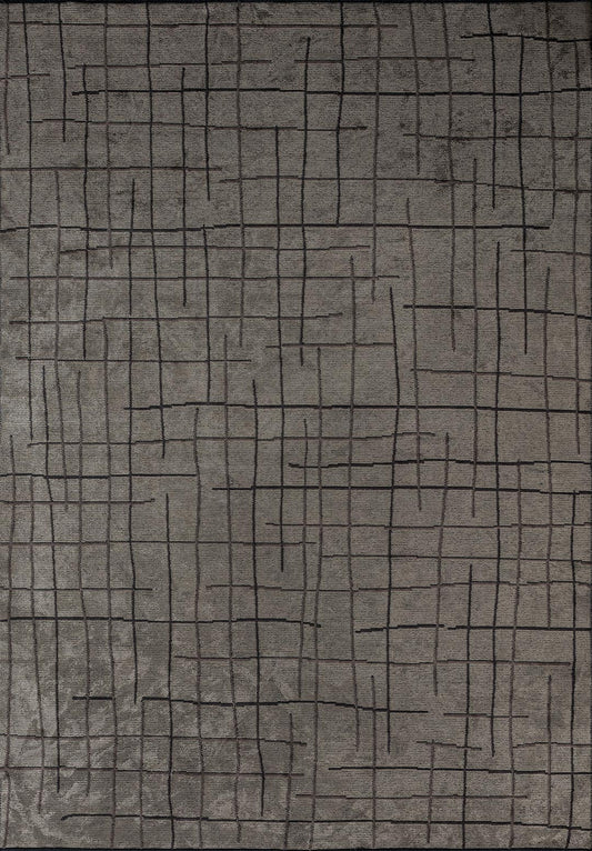 Brooklyn Charcoal - Cream Rug