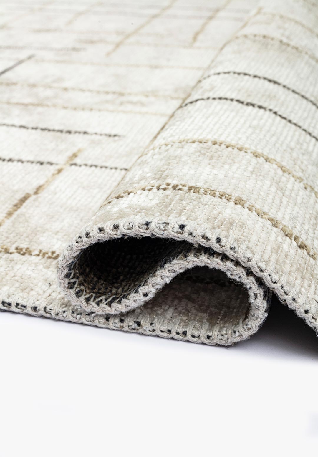 Brooklyn Anthracite - Beige Rug