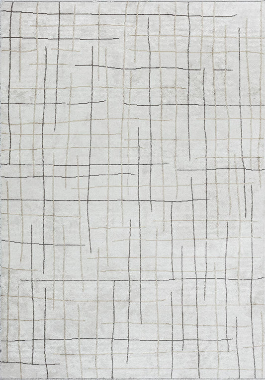 Brooklyn Anthracite - Beige Rug