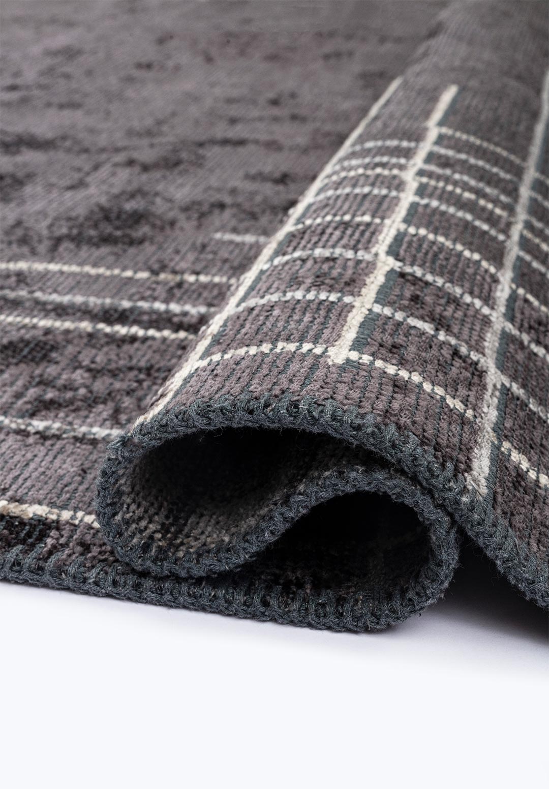 Manhattan Charcoal - Beige Rug