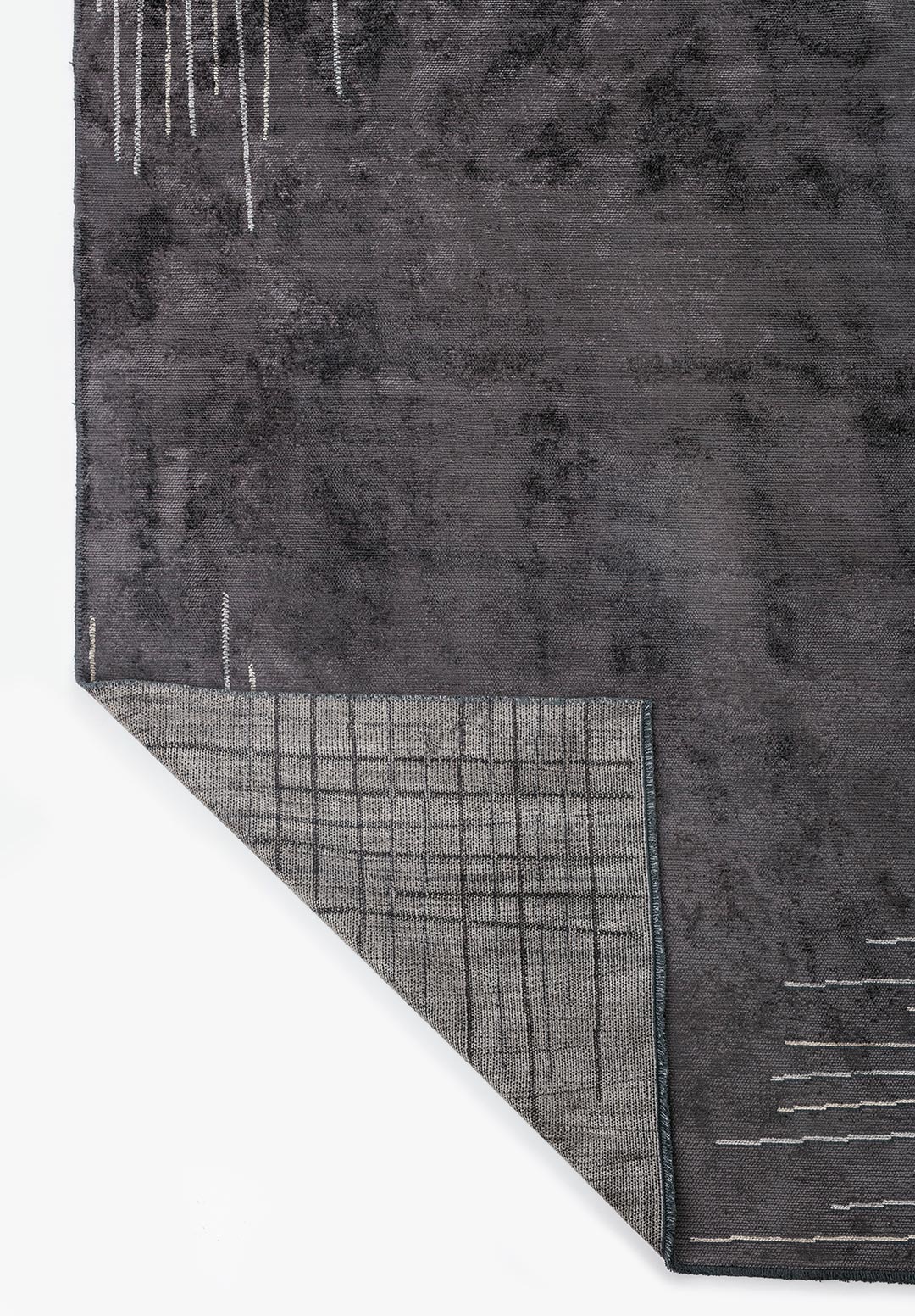 Manhattan Charcoal - Beige Rug