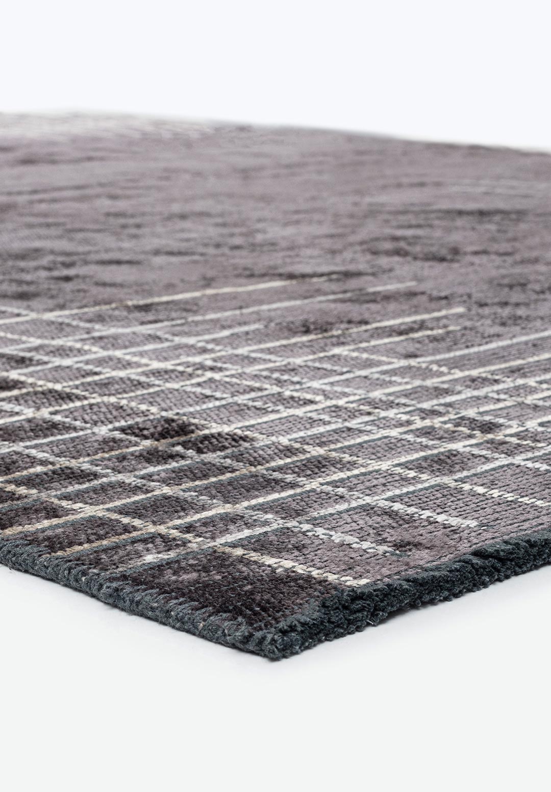 Manhattan Charcoal - Beige Rug