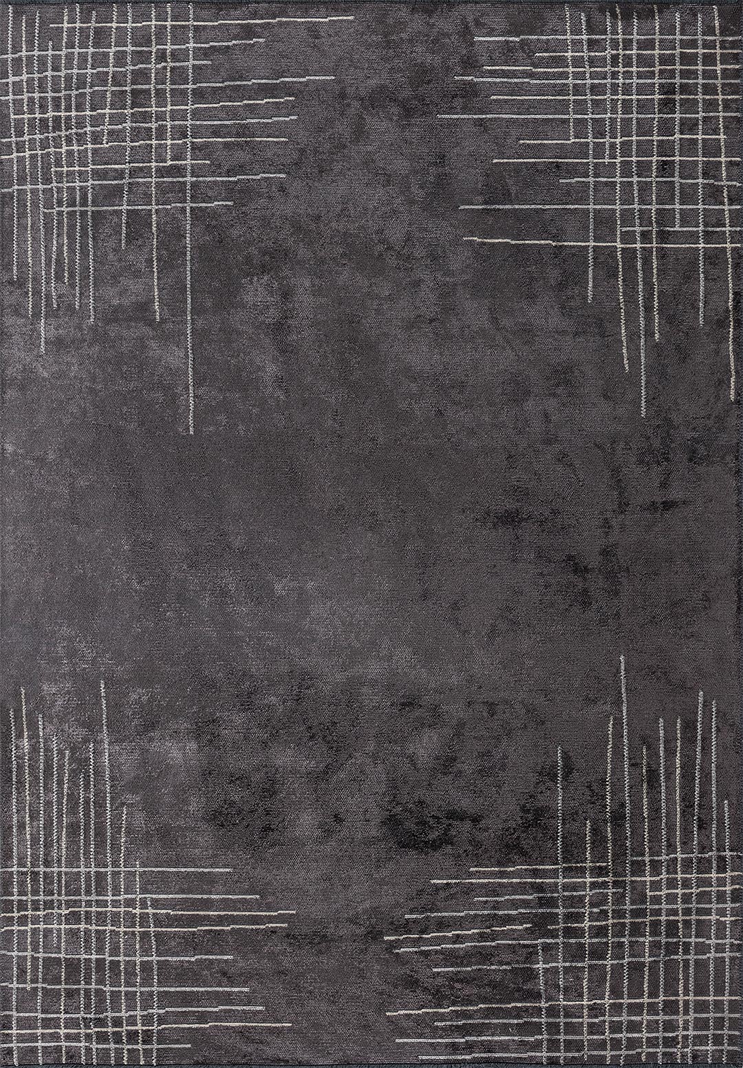 Manhattan Charcoal - Beige Rug