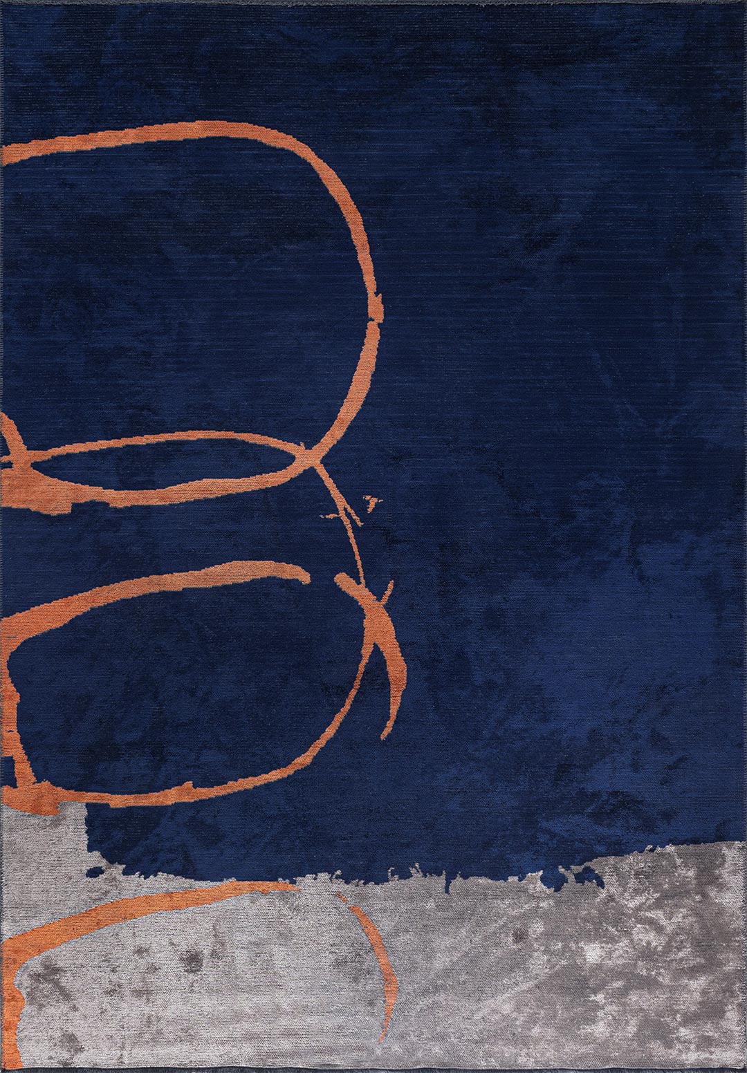 Munich Dark Navy - Dark Grey Rug