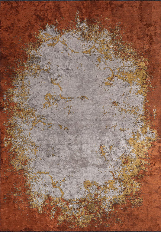 Oslo Rust - Cream Rug