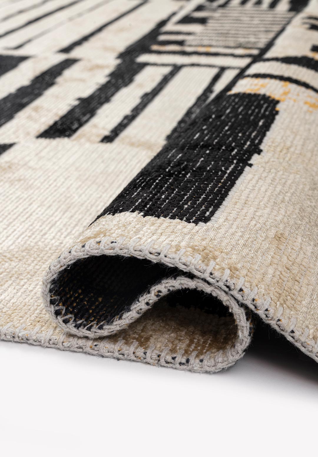 Oxford Black - Cream Rug