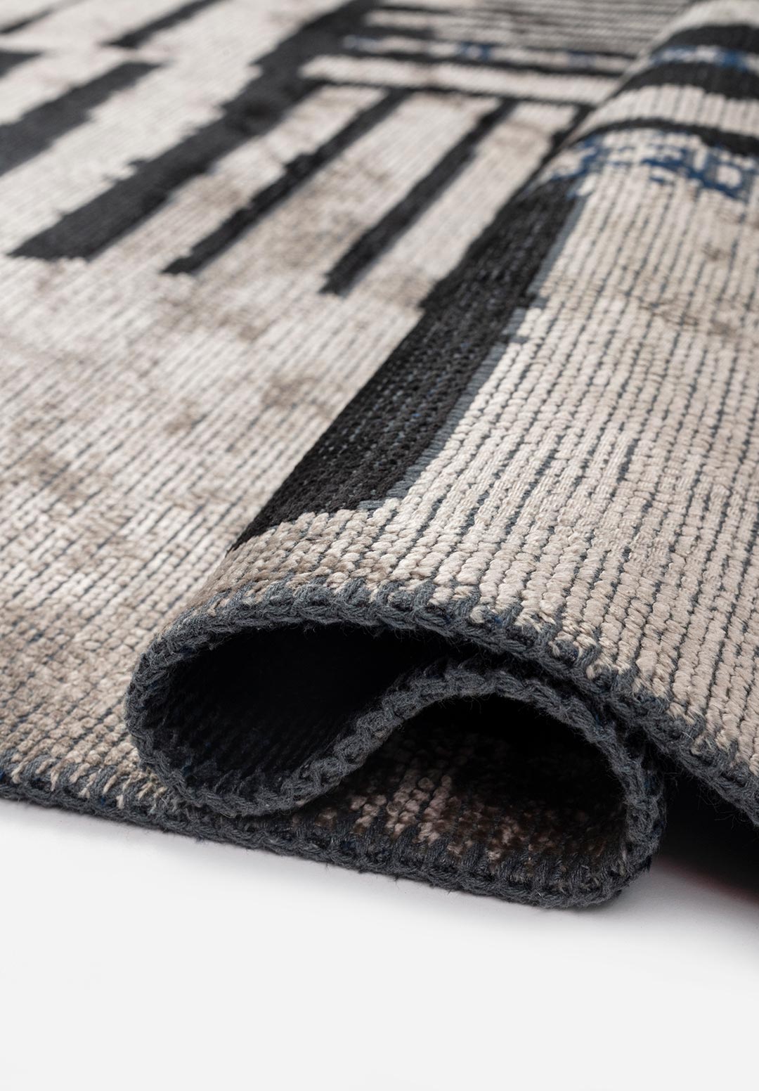 Oxford Black - Beige Rug
