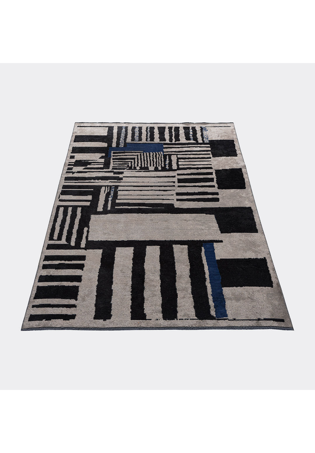 Oxford Black - Beige Rug