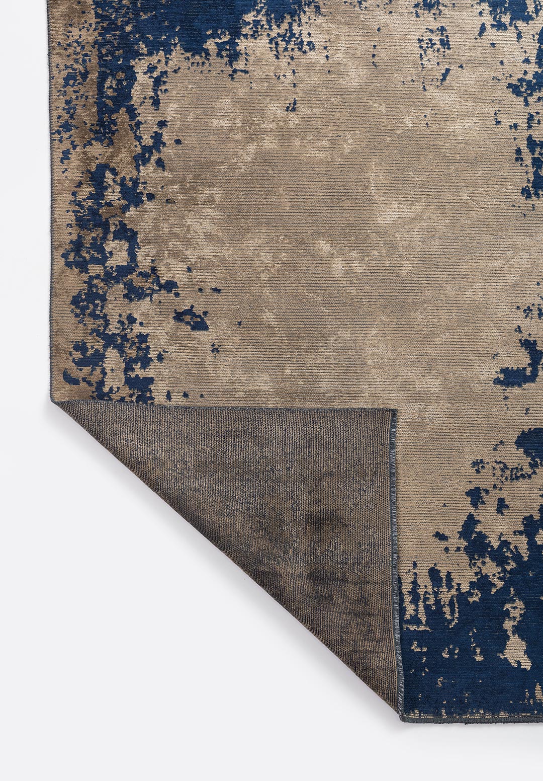 Stockholm Dark Navy - Dark Beige Rug