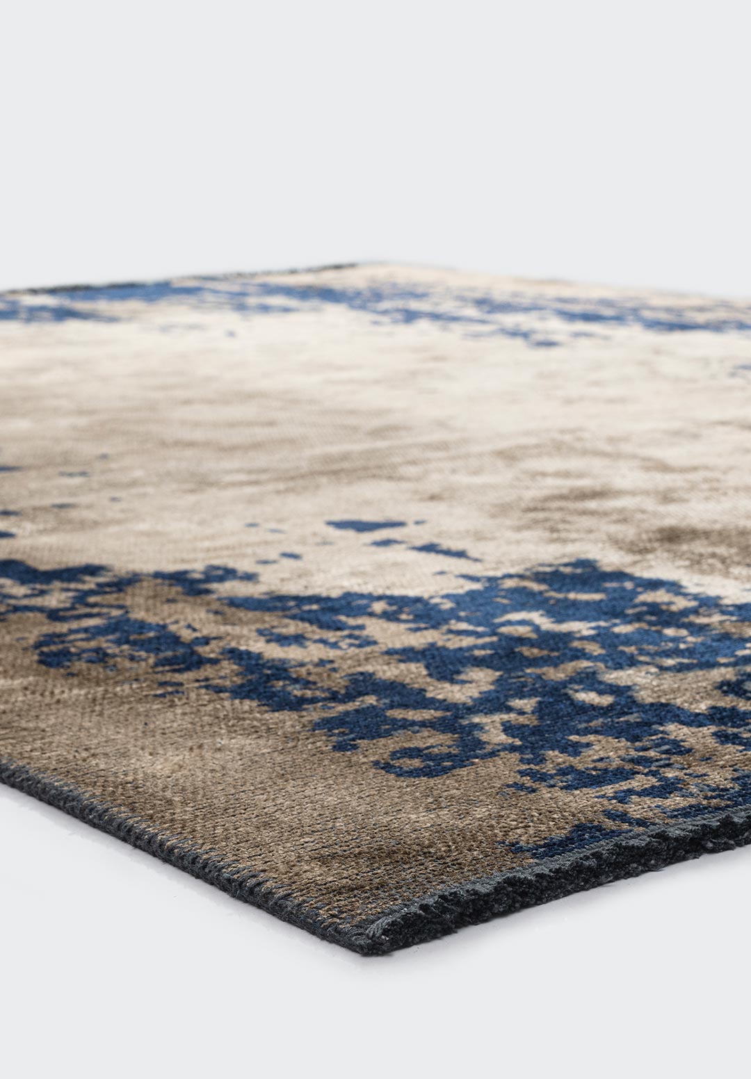 Stockholm Dark Navy - Dark Beige Rug