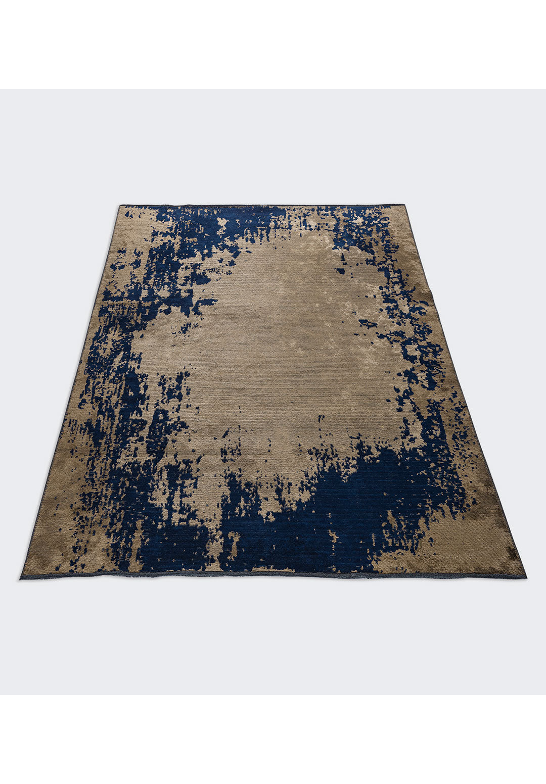 Stockholm Dark Navy - Dark Beige Rug