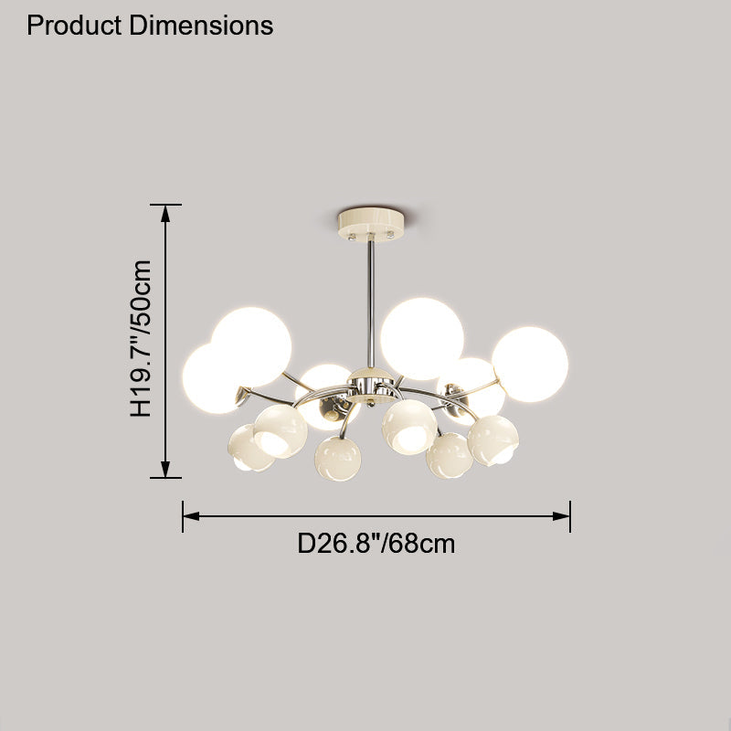 WOMO Space Age Glass Globe Chandelier-WM2290