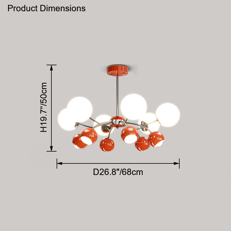 WOMO Space Age Glass Globe Chandelier-WM2290
