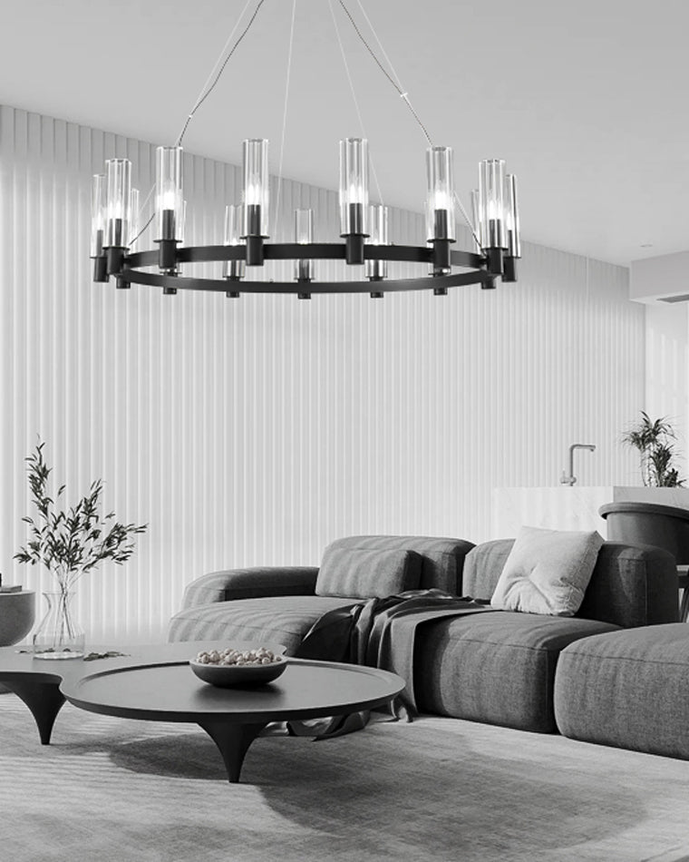 WOMO Pillar Candle Crystal Chandelier-WM2334