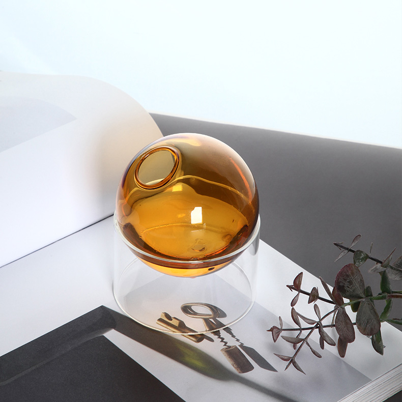 Mini Colorful Spherical Glass Vase