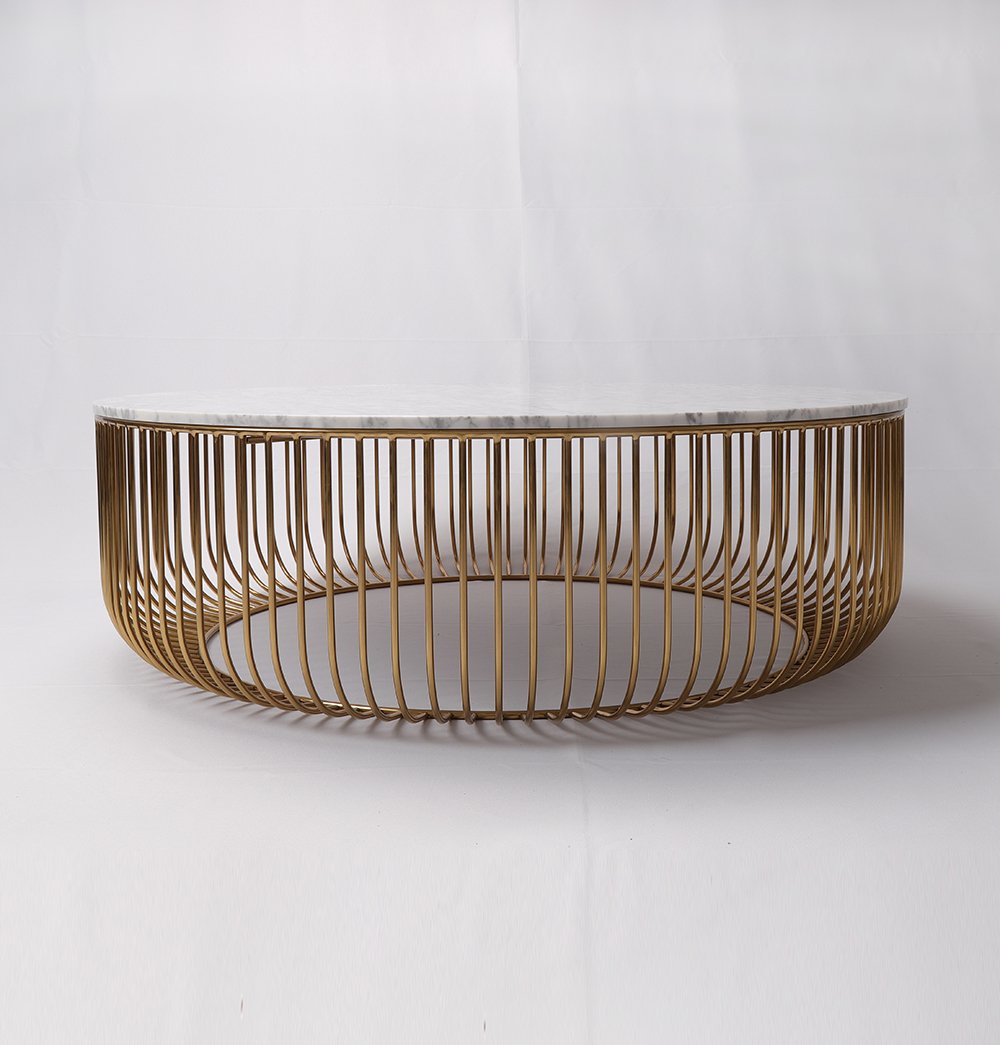Mie Coffee Table - Carrara Marble Top & Gold Base - Nordic Side - 06-10, feed-cl0-over-80-dollars, feed-cl1-furniture, gfurn, hide-if-international, modern-furniture, us-ship