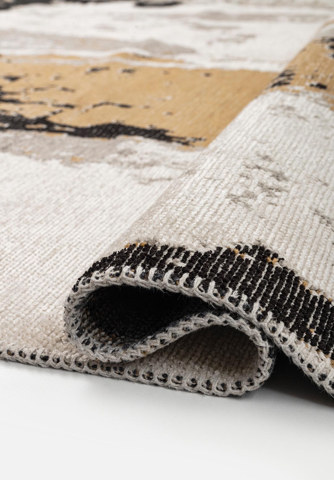 Cannes Black - Light Brown Rug