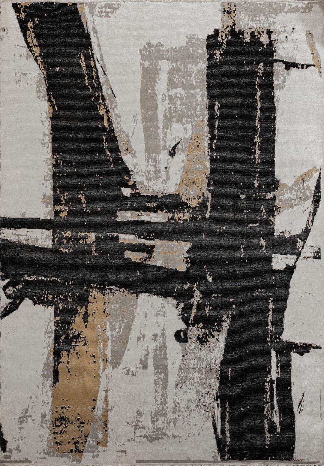 Cannes Black - Light Brown Rug