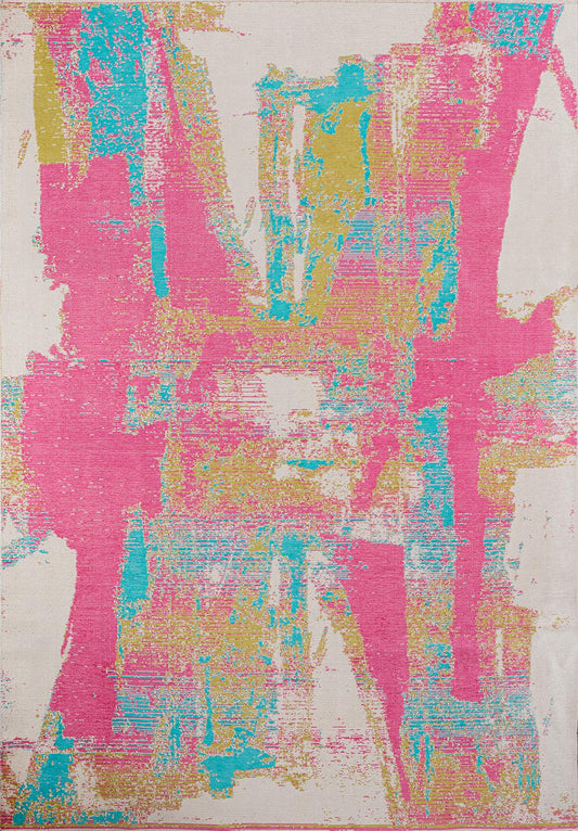 Nice Pink - Turquoise Rug